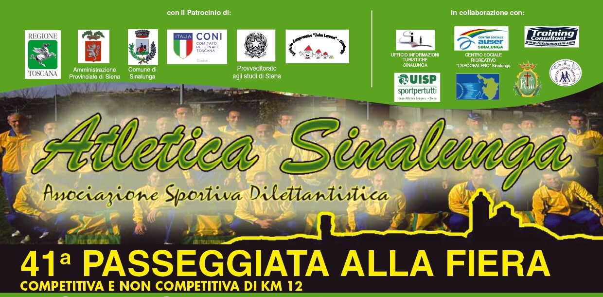 41° Passeggiata alla Fiera Sinalunga SI Domenica 9 Ottobre 2016 1 VOLANTINO PASSEGGIATA 2016 FRONTE