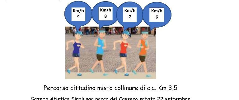 Vuoi provare a Correre? Fallo con noi in occasione della Festa delle Associazioni. Parco del Cassero Sabato 22 Settembre dalle h 17