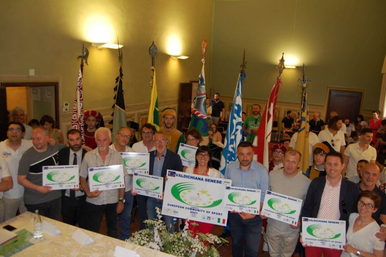 Valdichiana Senese ha ottenuto la bandiera di Comunità Europea dello Sport 2021