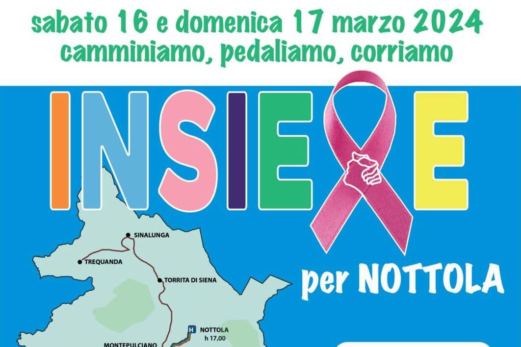 INSIEME per NOTTOLA 16 e 17 Marzo Camminiamo , Pedaliamo, Corriamo per il casco refrigerante