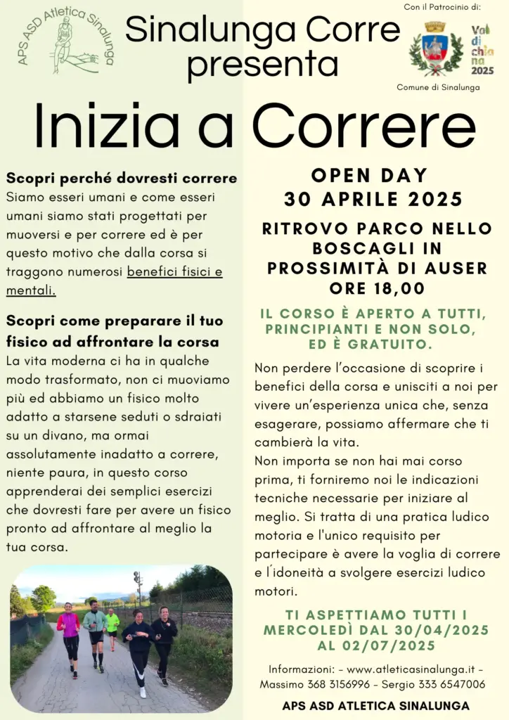 Volantino Inizia a Correre 2